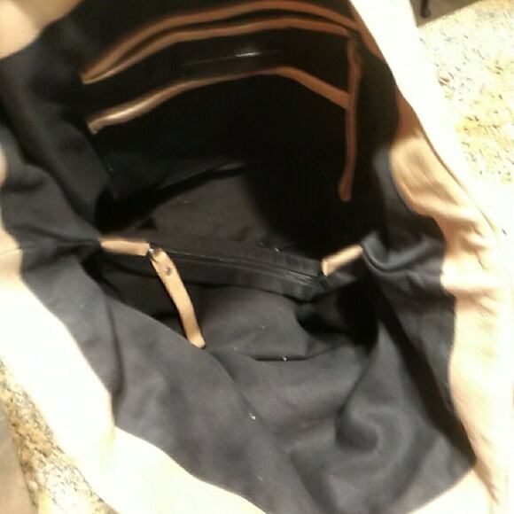 Day and Mood Handbag-Large Brown Beige Satchel with shoulder strap - Picture 16 of 16